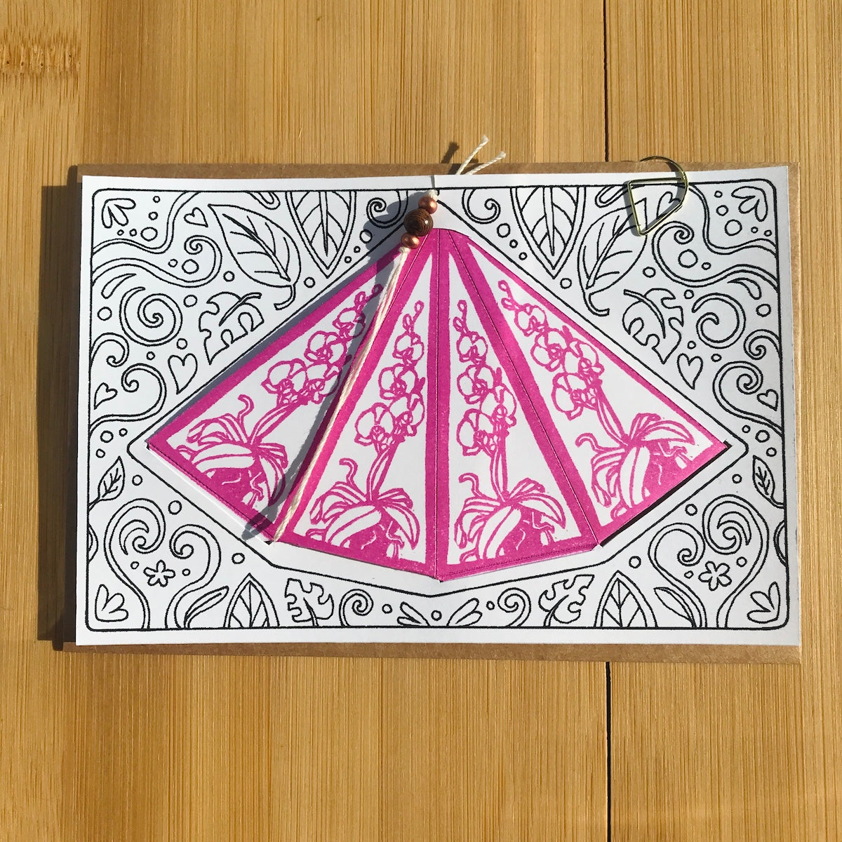 Orchid - Hand-Printed Paper Ornament (DIY)