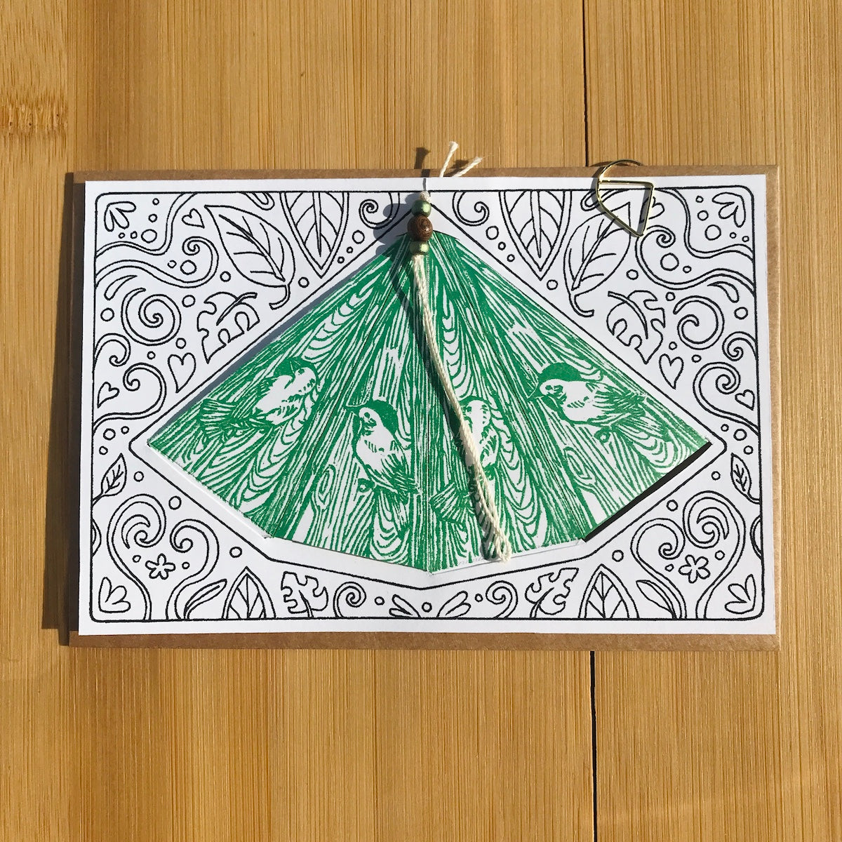 Birdhouse - Hand-Printed Paper Ornament (DIY)