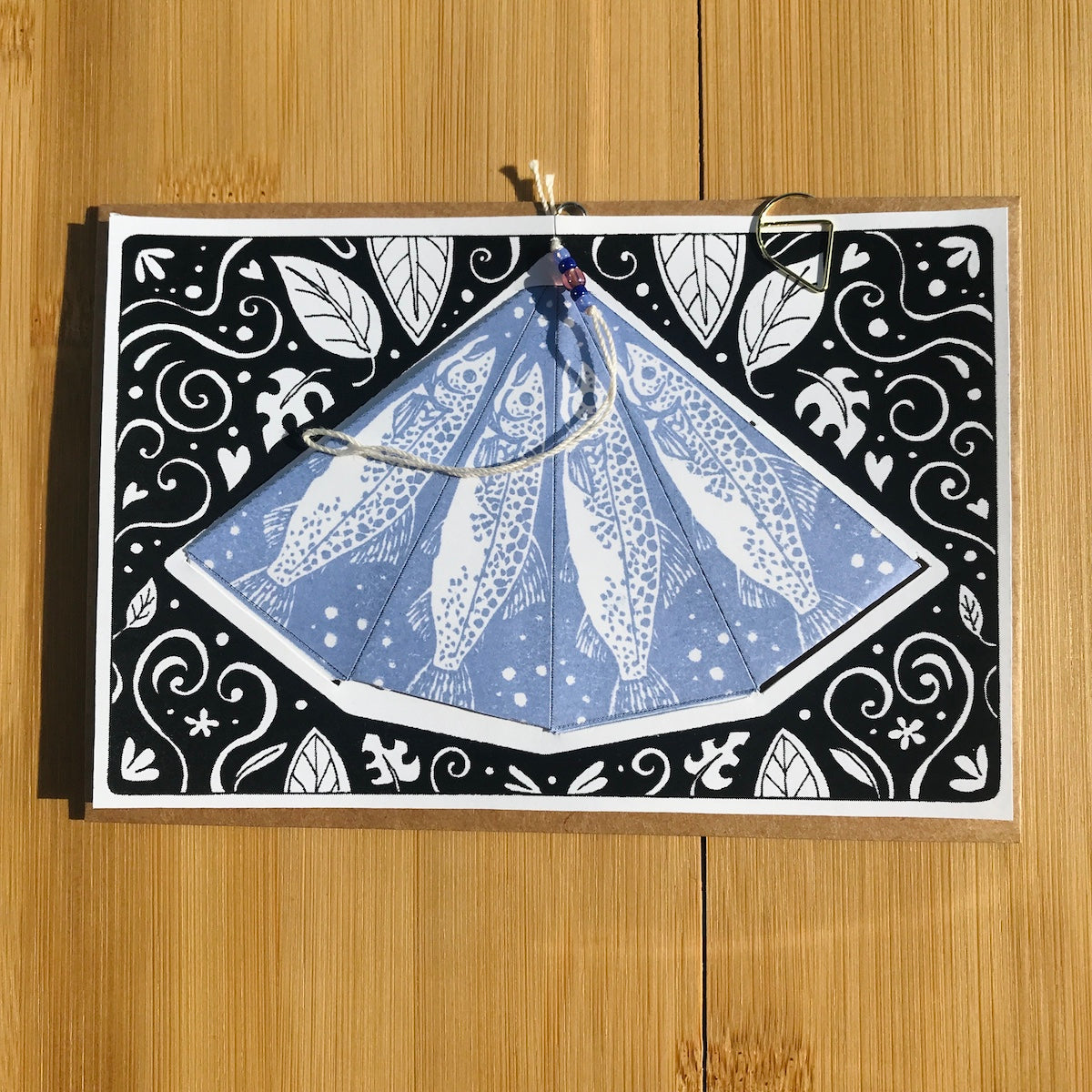 Trout - Hand-Printed Paper Ornament (DIY)