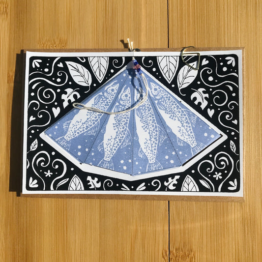 Trout - Hand-Printed Paper Ornament (DIY)