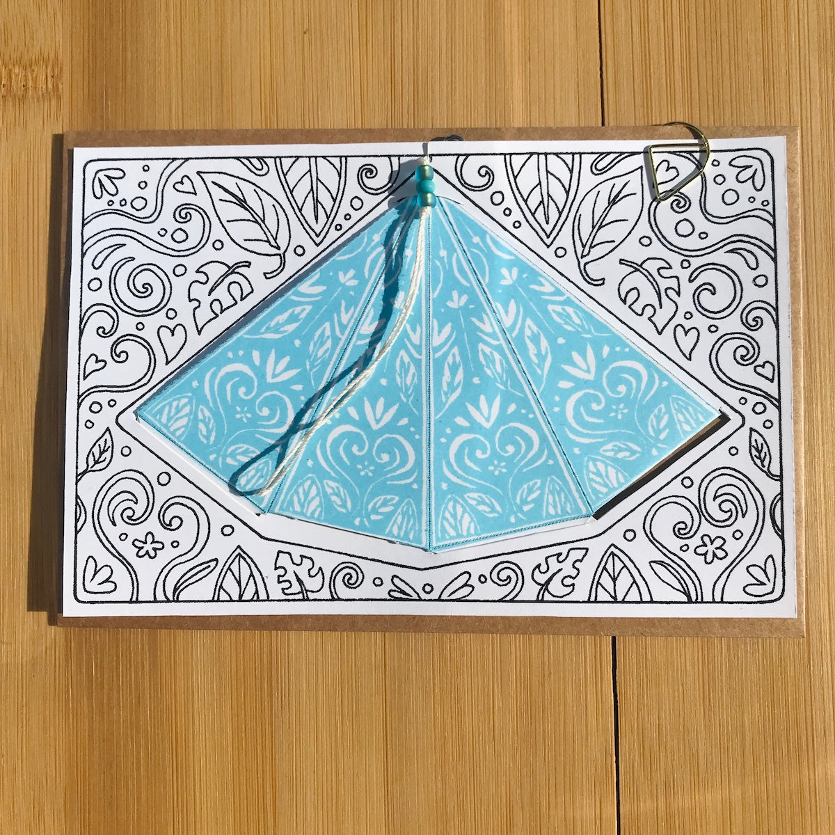 Floral - Hand-Printed Paper Ornament (DIY)