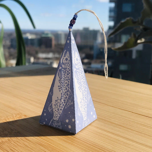 Trout - Hand-Printed Paper Ornament (DIY)