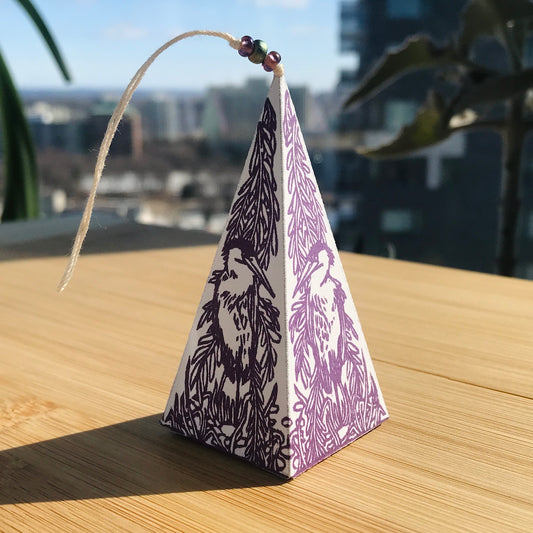 Heron - Hand-Printed Paper Ornament (DIY)