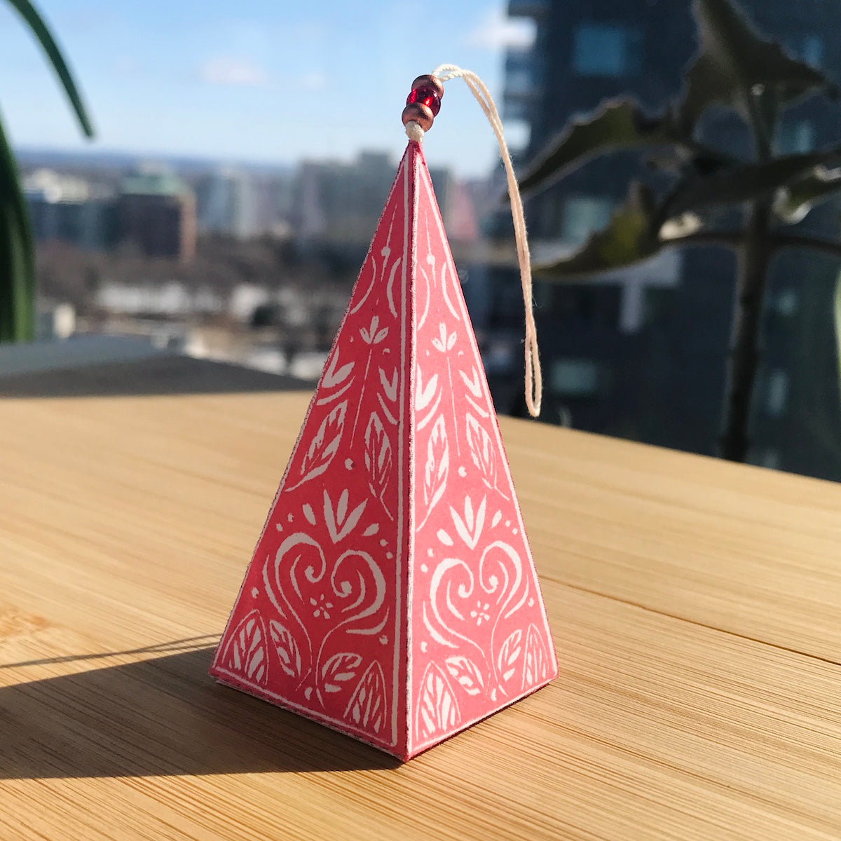 Floral - Hand-Printed Paper Ornament (DIY)