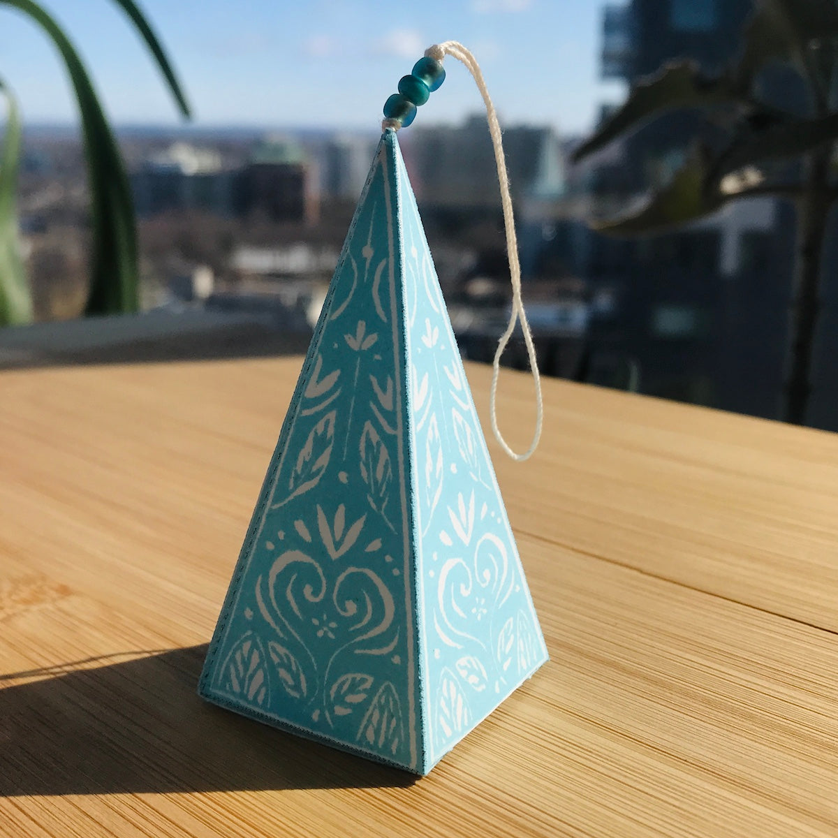 Floral - Hand-Printed Paper Ornament (DIY)