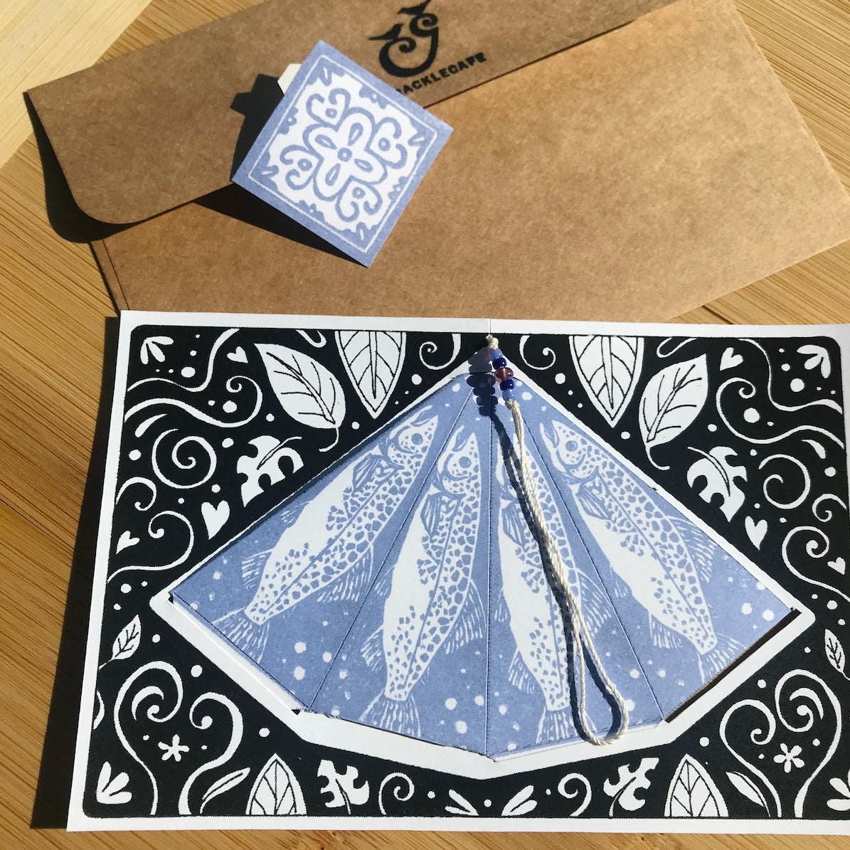 Trout - Hand-Printed Paper Ornament (DIY)