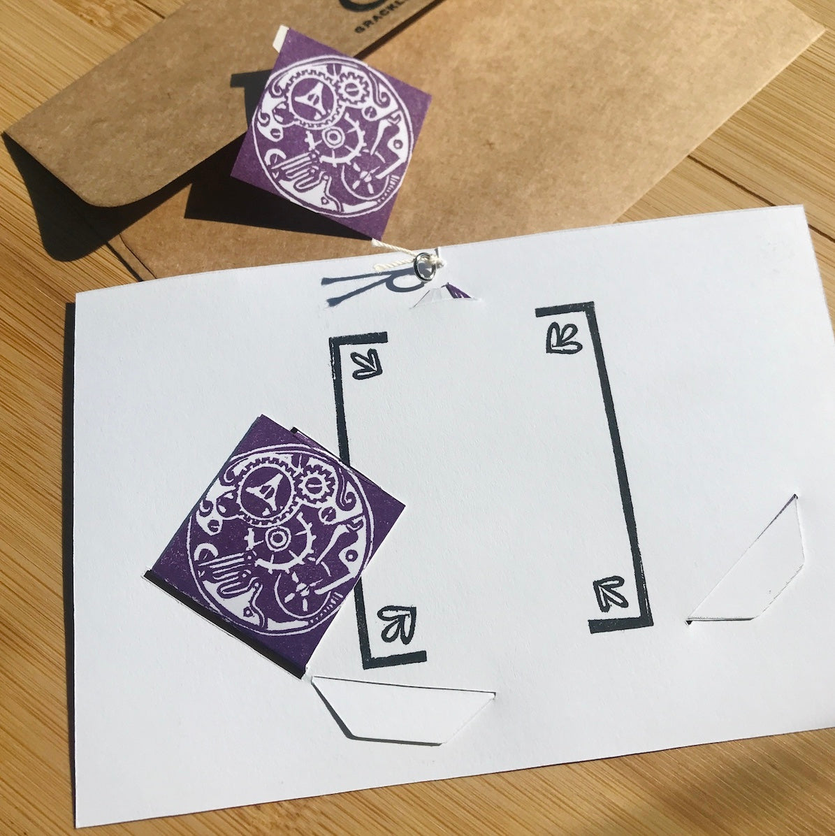 Tiny Bookcase - Hand-Printed Paper Ornament (DIY)