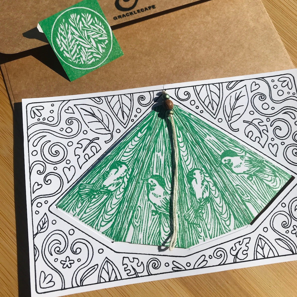 Birdhouse - Hand-Printed Paper Ornament (DIY)