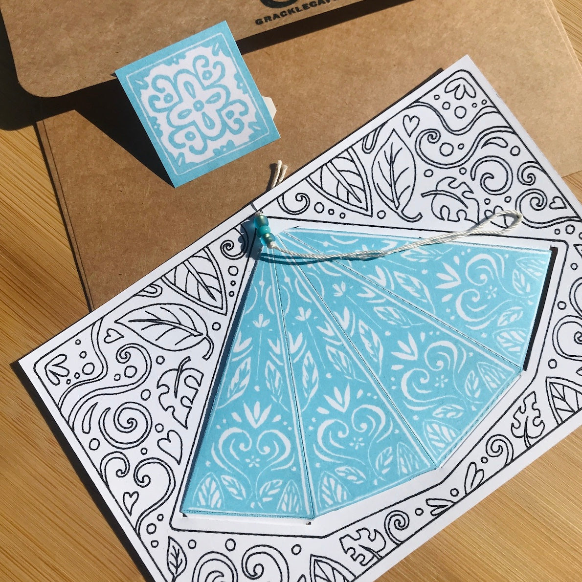 Floral - Hand-Printed Paper Ornament (DIY)