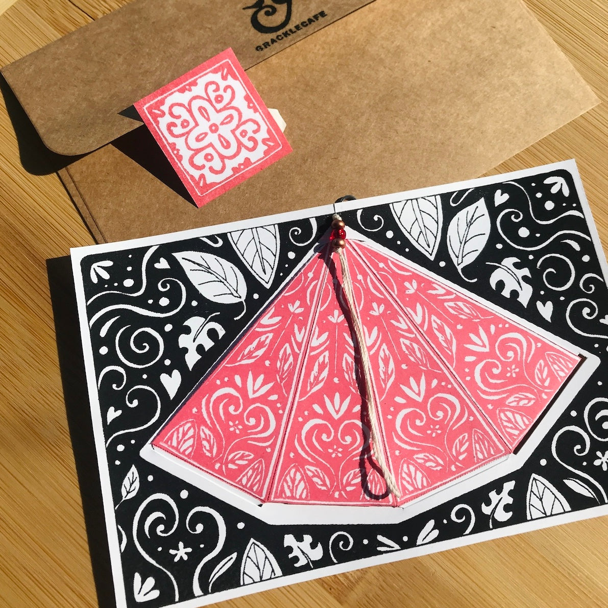 Floral - Hand-Printed Paper Ornament (DIY)