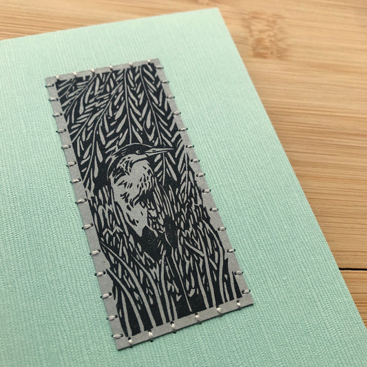 Heron and Willow - Original Linocut Art Card (Individual)