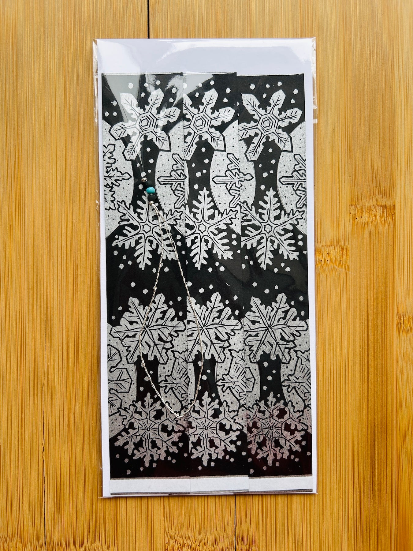 Silver Snowflakes - Hand-Printed Paper Ornament (DIY)