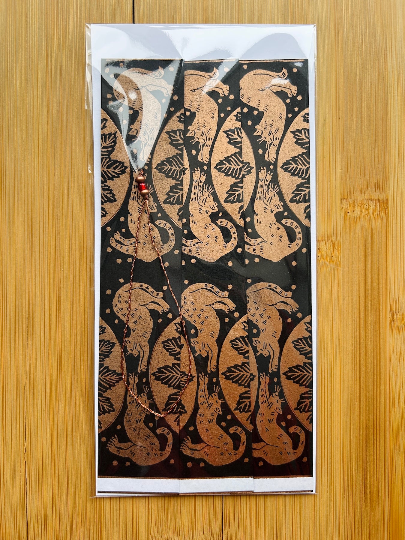 Copper Cats - Hand-Printed Paper Ornament (DIY)