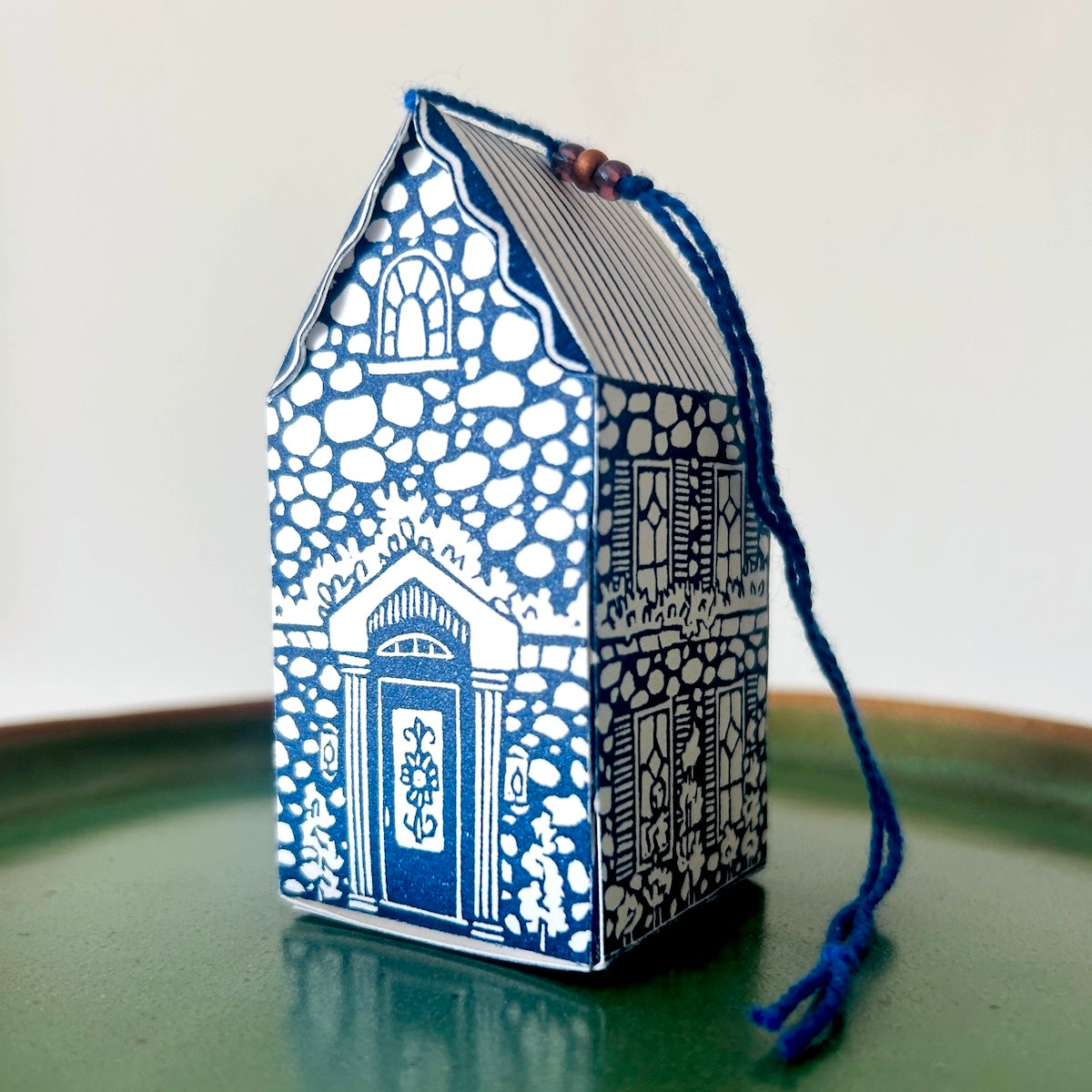 House - Hand-Printed Paper Ornament (DIY)