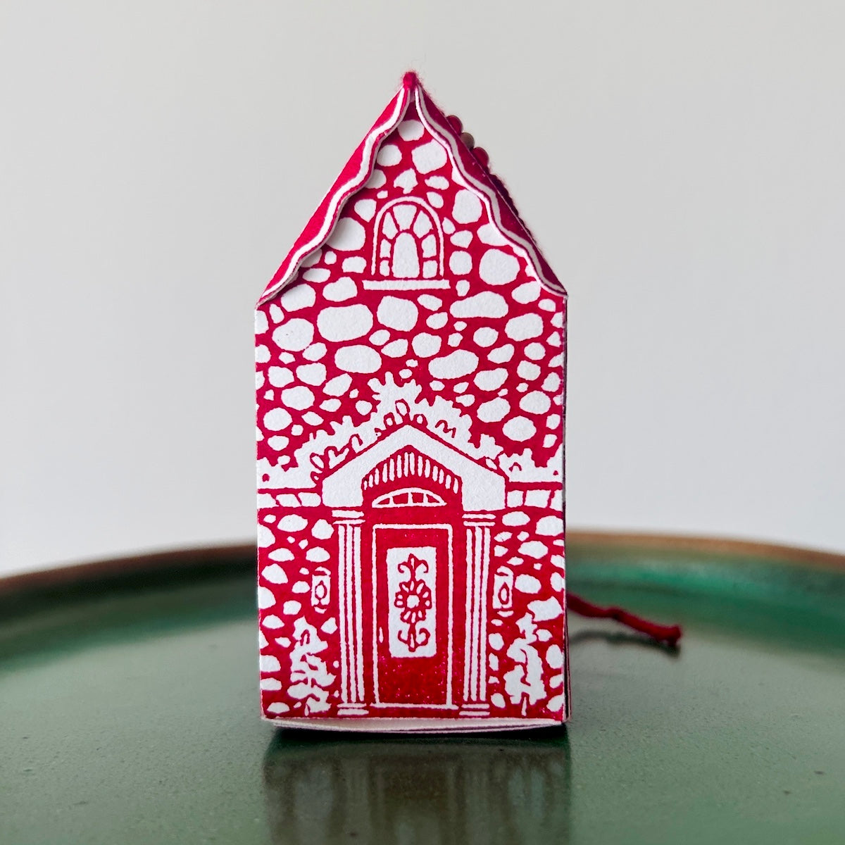House - Hand-Printed Paper Ornament (DIY)