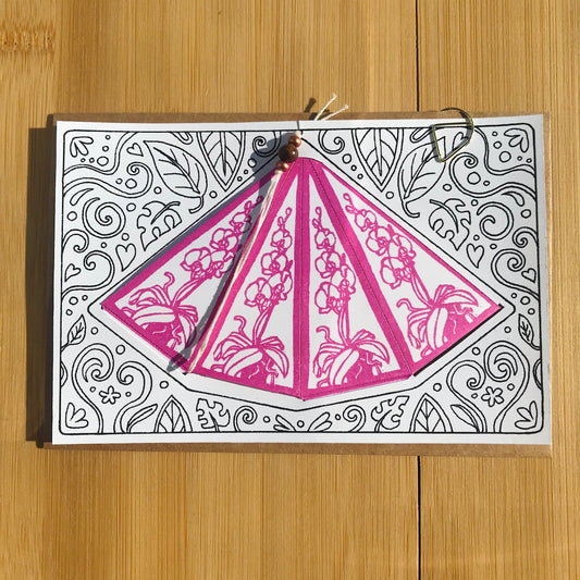 Orchid - Hand-Printed Paper Ornament (DIY)