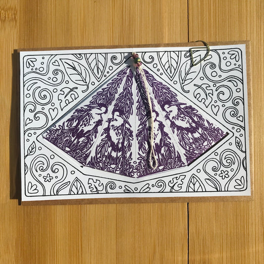 Heron - Hand-Printed Paper Ornament (DIY)