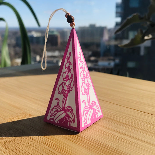 Orchid - Hand-Printed Paper Ornament (DIY)