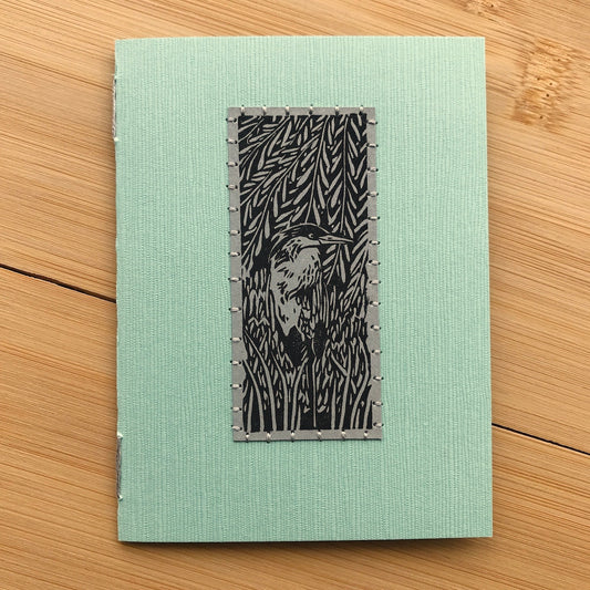 Heron and Willow - Original Linocut Art Card (Individual)